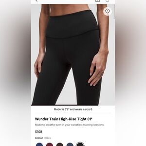 Wunder Train High-Rise Black Leggings *Pockets